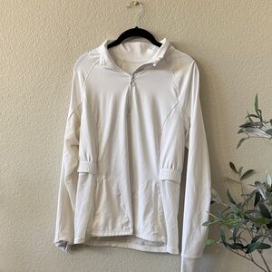 Fabletics White Quarter-Zip Pullover
